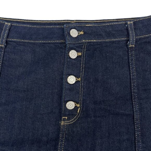 BANANA REPUBLIC Button Front Denim Skirt Sz 28 - Picture 2 of 4